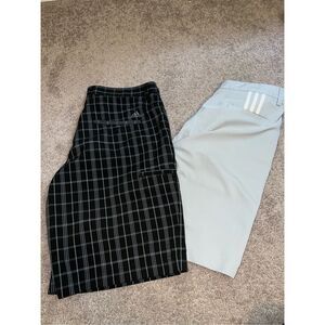Men’s Adidas Shorts Lot of 2 - 34 checkered/gray/black